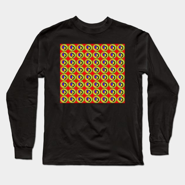 mid century abstract pattern Long Sleeve T-Shirt by pauloneill-art